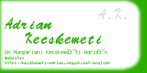 adrian kecskemeti business card